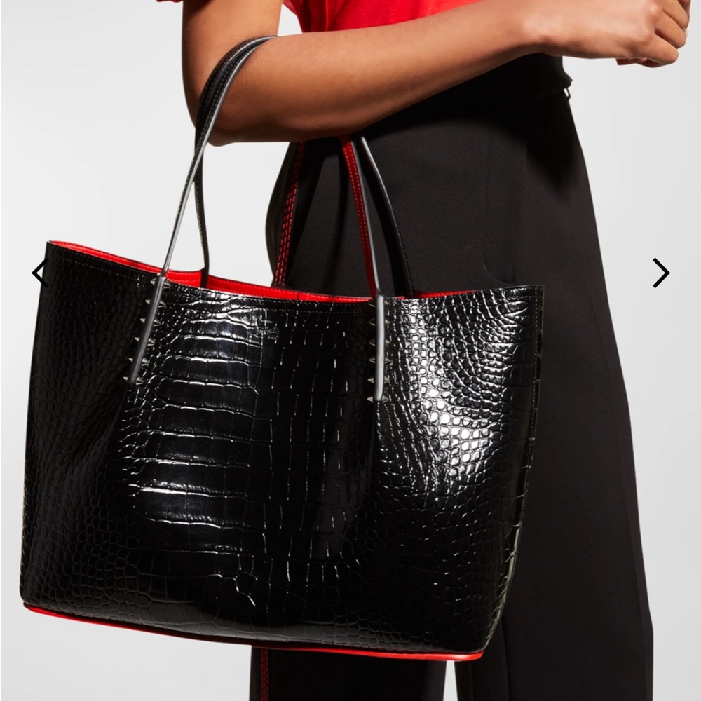 Christian Louboutin Cabarock Large Moc-Croc Tote